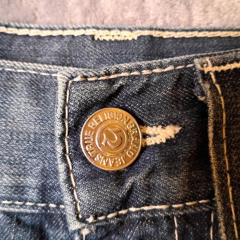 Vintage True Religion Ricky Super T Jeans Mens 30 Blue Made in USA Y2K Denium